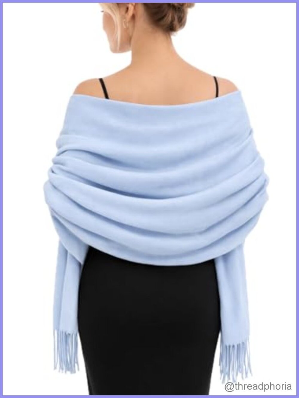 Pashmina Shawl Wrap Tassel Fringe Large Soft Scarf for Evening Wedding Bridal